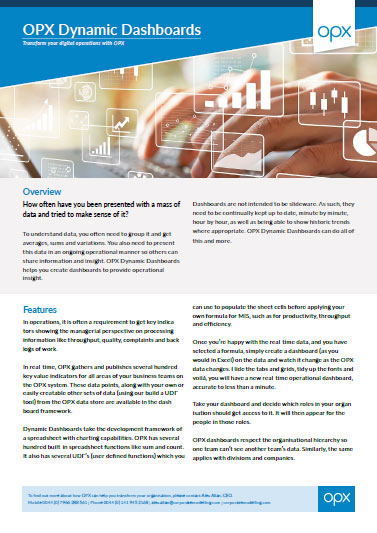 OPX Dynamic Dashboards