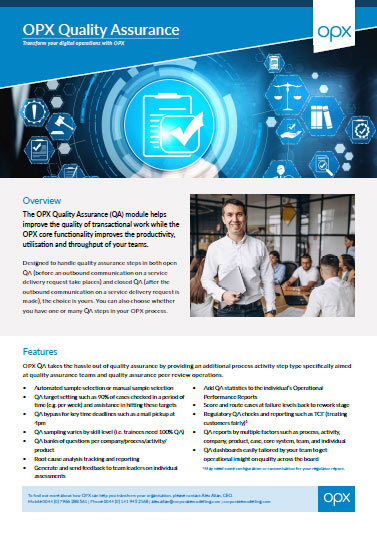 OPX Quality Assurance