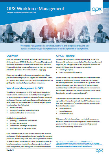 OPX Workforce Management