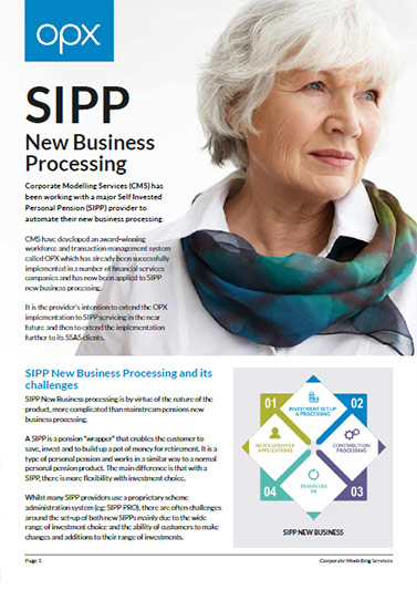 SIPP New Business Processing