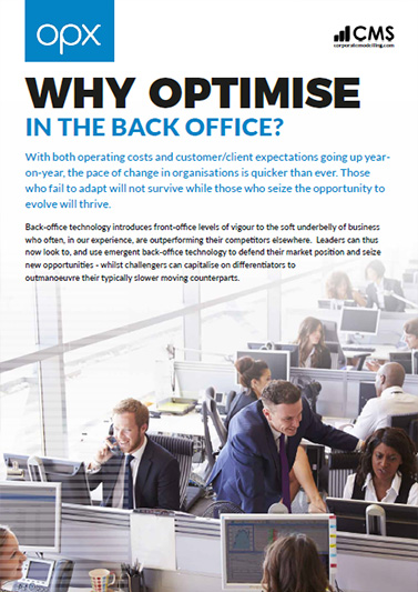 Why Optimise in the Back Office